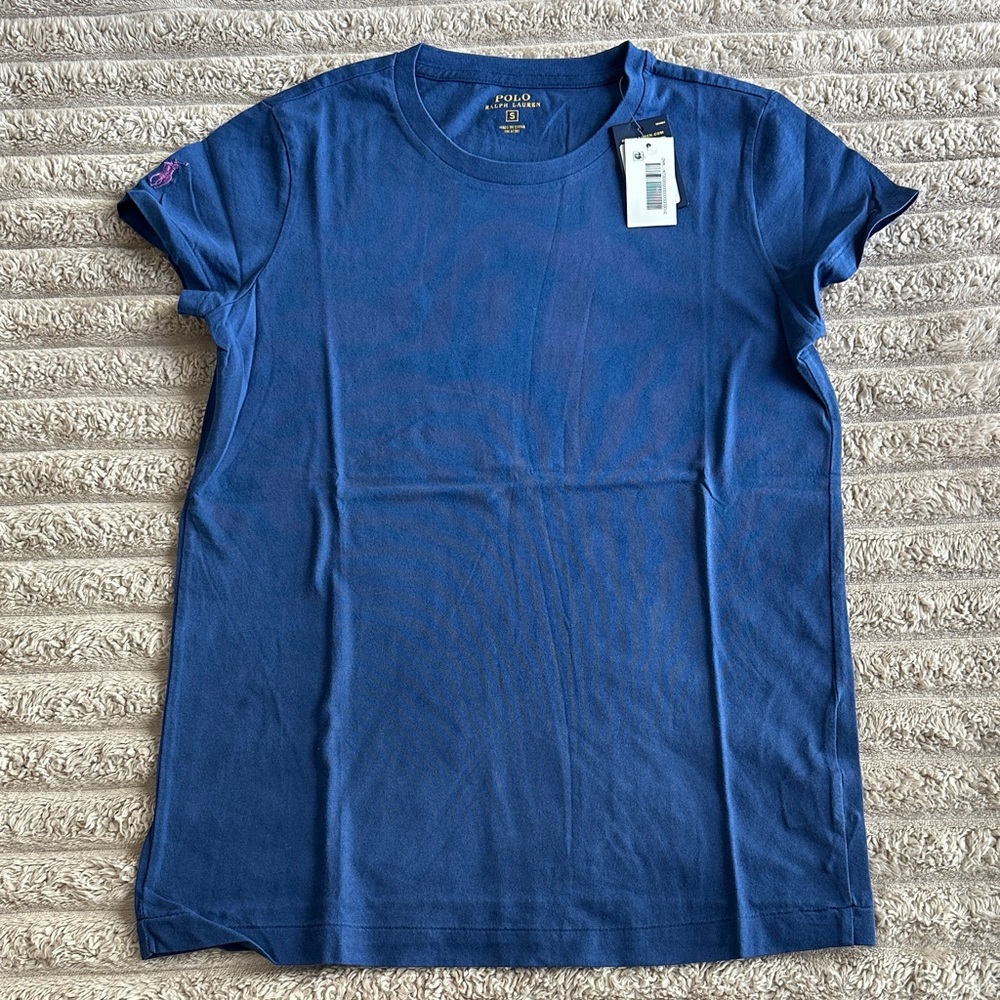 Ralph Lauren Women’s Short-Sleeve Crew Tee in Royal Blue